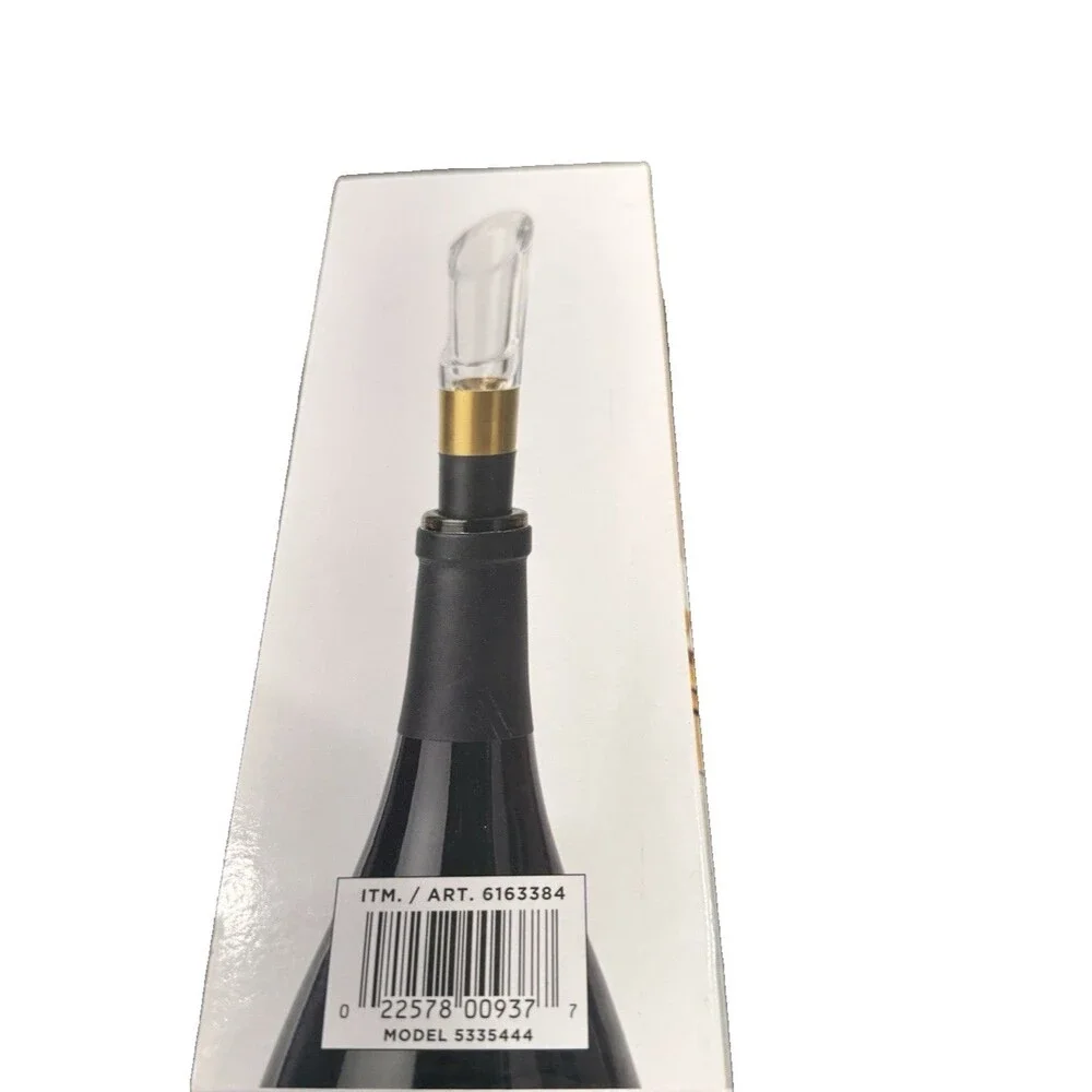 RBT 5 Piece Electric Wine Set Corkscrew Aerator Stopper Foil Cutter Base New